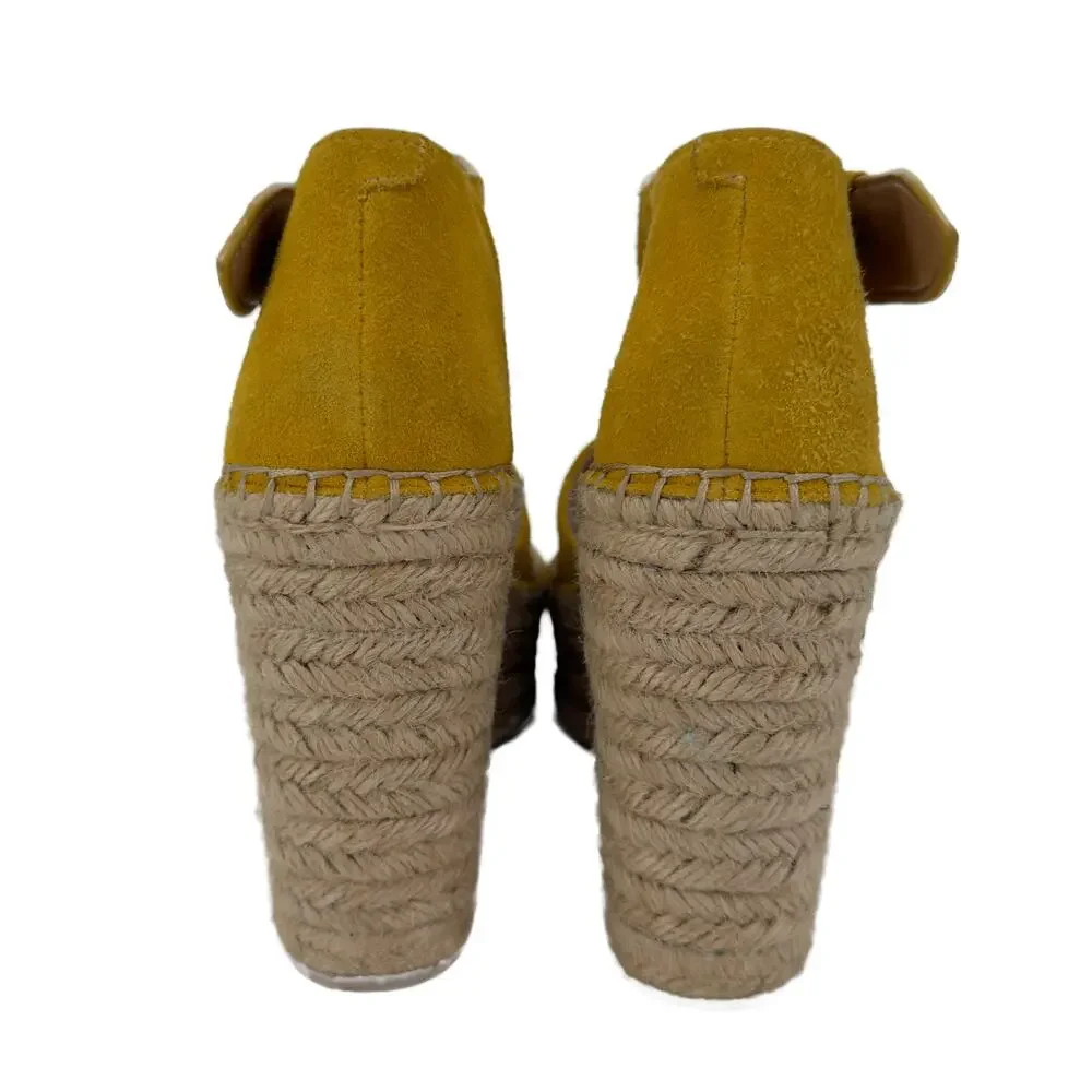 Marc Fisher LTD Aladia Espadrille Platform Wedge Sandals size 8.5 Suede Mlaidia7
